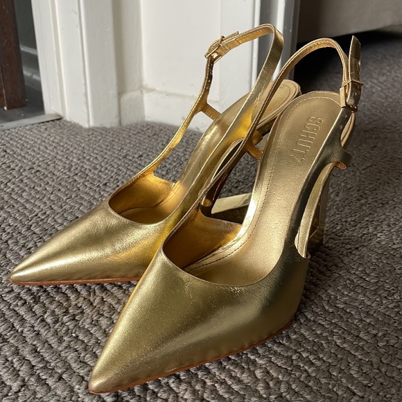 Never worn Schutz Filipa Slingback Heels in gold! Brand new! - Picture 2 of 6